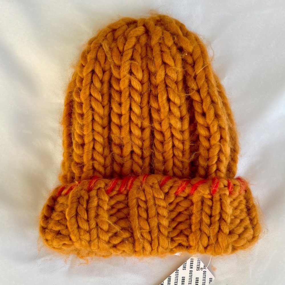 Chunky Knit Fuzzy Beanie | Urban Outfitter